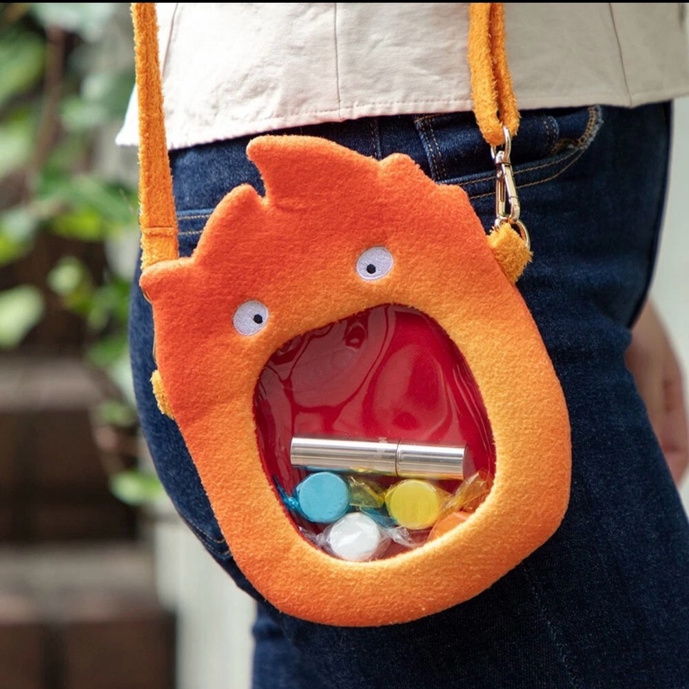 Studio Ghibli Calcifer Plush Crossbody Pochette Bag Howl’s Moving Castle Donguri
